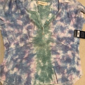 Lucky Brand tie dye Henley